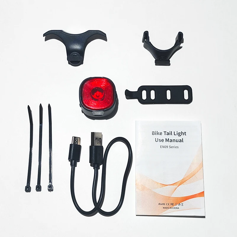 Intellint Sensing Bicycle Tail Lights Strongly Bright Warning Brake Lights for Night Riding Battery Powered