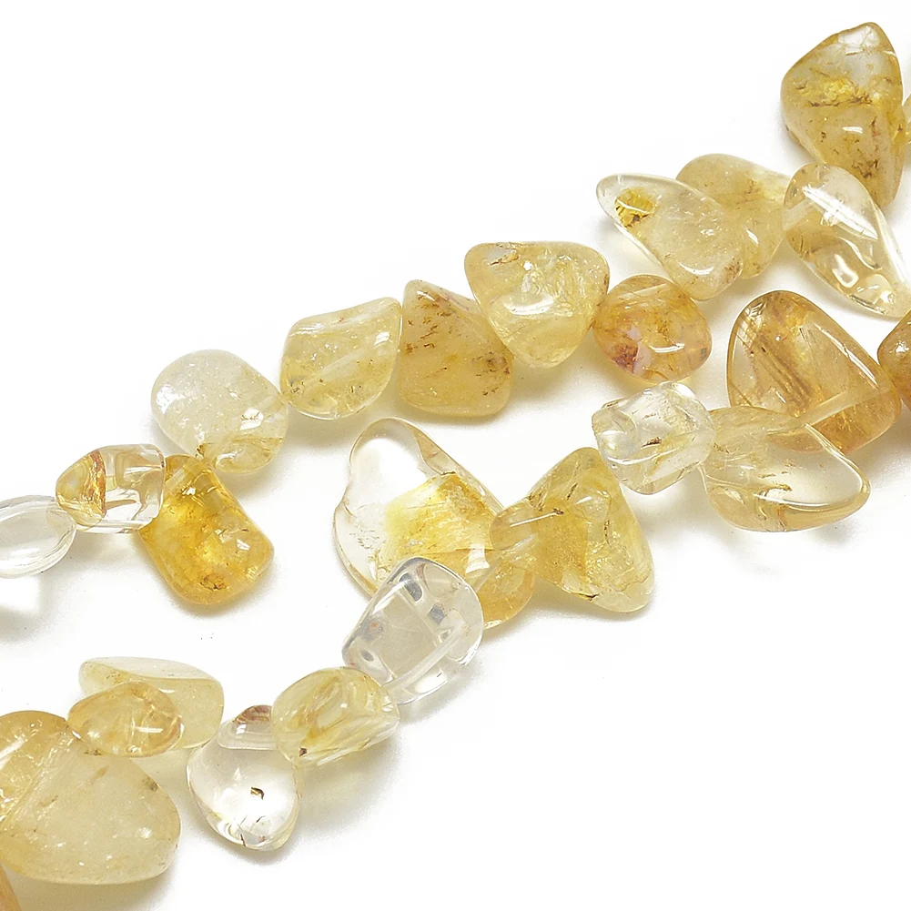 PandaHall Wholesale Natural Citrine Chip Beads