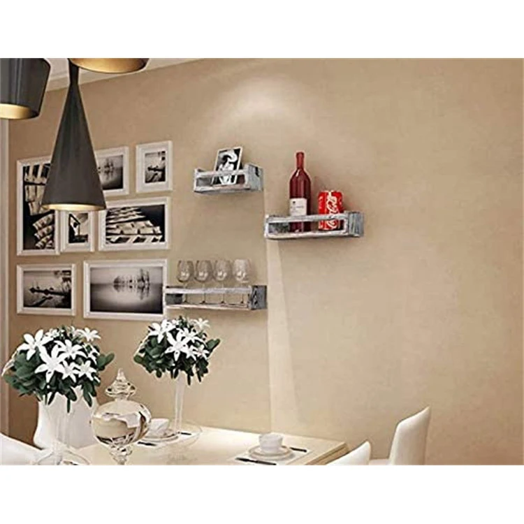 cheap Modern and rustic appearance, handcrafted with unique wall floating shelves