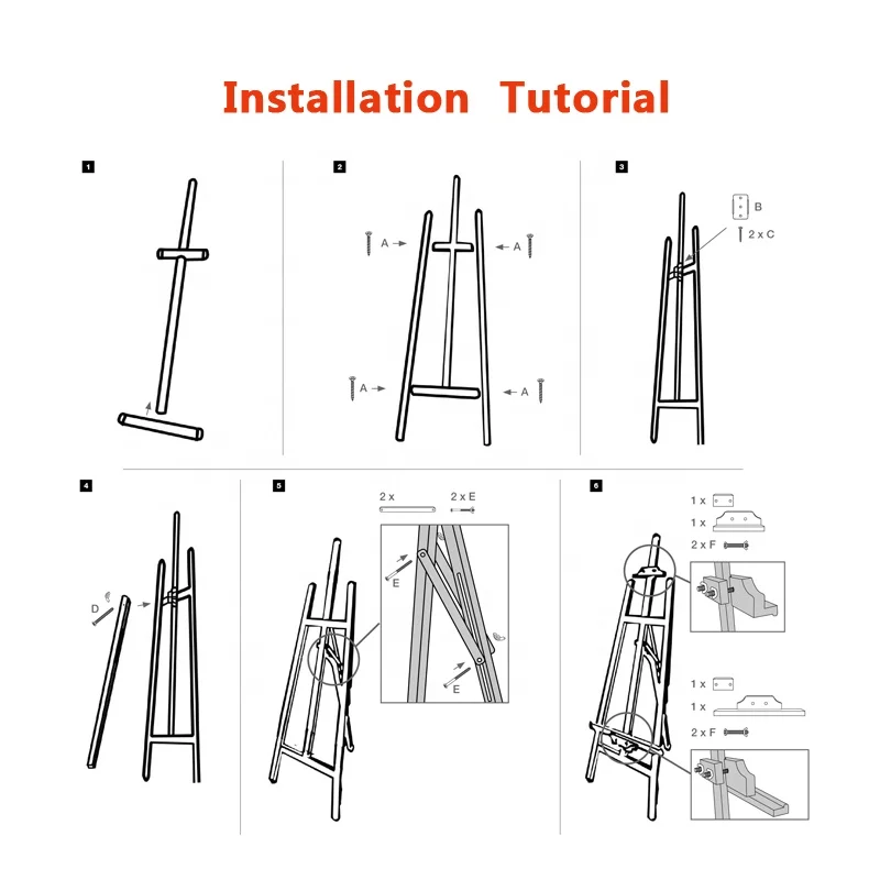 Pine Wood  Floor  display  easel 150 cm for Painting, Display