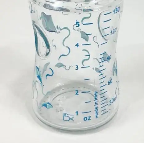 Wholesale Custom Newborn New Design Babies Milk Baby Bottle Food Feeding High Quality Glass Black 150ml Product Supplier