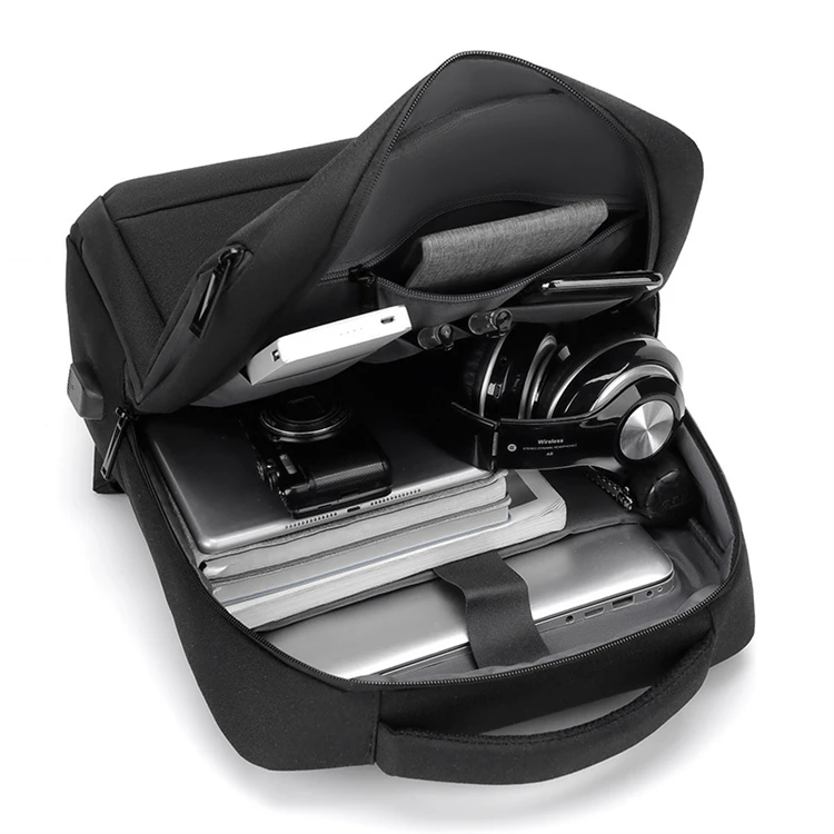 2024 school blue waterproof travel business laptop anti-theft backpack with usb charging port