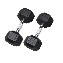 Factory Direct Sale Fitness Equipment Muscle Building Free Weights Rubber Hex Dumbbells