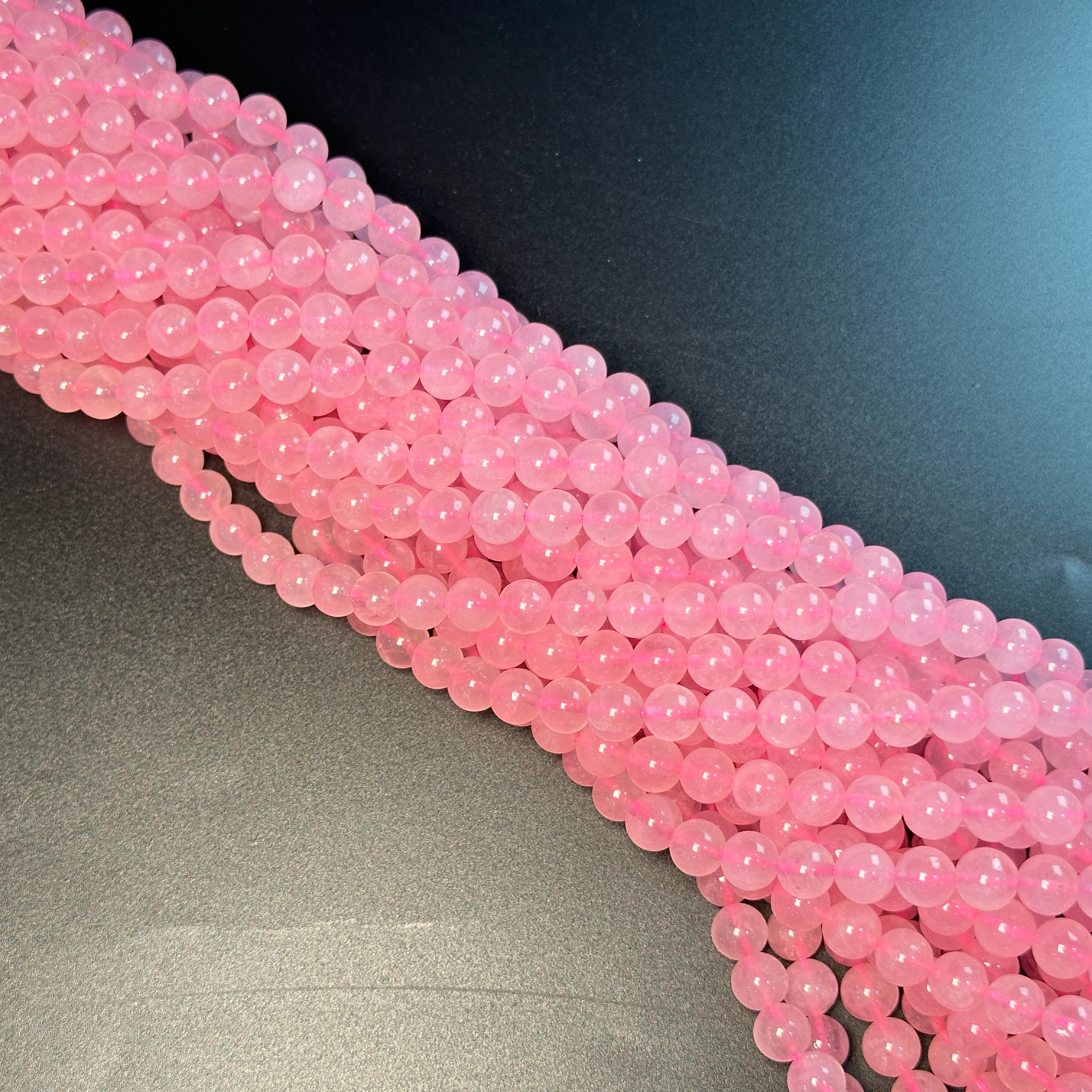 Best Natural 4mm 6mm 8mm 10mm 12mm Smooth Round Beads Rose Quartz for Bracelet