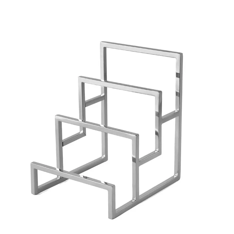 Gold Clutch Purse Display Stand 3 Layer Handbag Holder Wallet Displays Rack