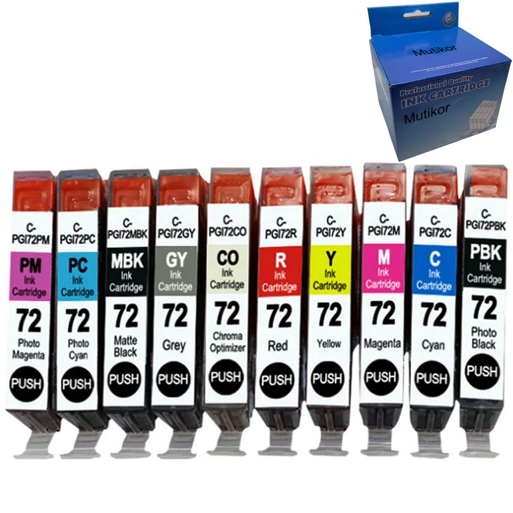 Mutikor PGI 72 PGI72 PGI-72 Премиум Цвет Совместимый картридж для Canon PIXMA Pro-10 PRO-10S