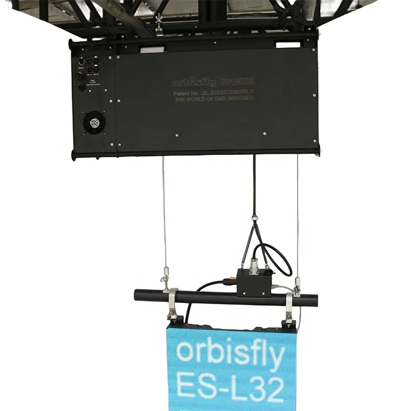 Stage lights crane lifting HDMI dmx512 orbisfly 12M 50kg dmx winch kinetic winch kinetic lights dmx hoist hang 50kg objects