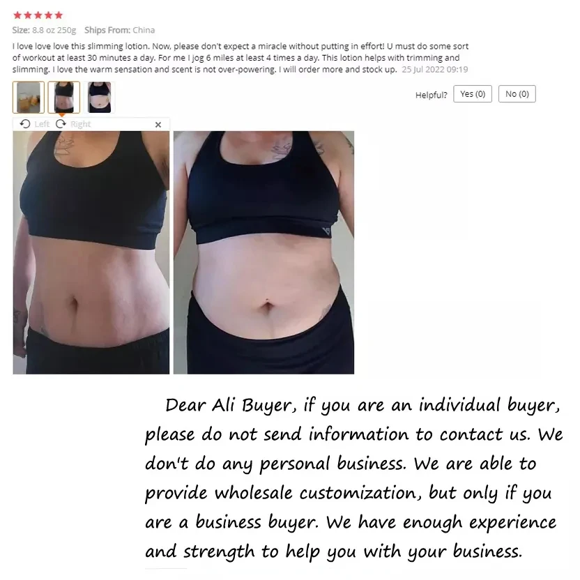 Wholesale Fast Effect Flat Tummy Ginger Body Massage Cream Waist Hot Gel Slimming Fat Burning Cream for Shaping Waist