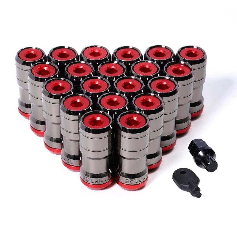 Racing Car Wheels Rims Lug Nuts With Anti-Theft Spiked Lug Nuts M12*1.5/M 12*1.25