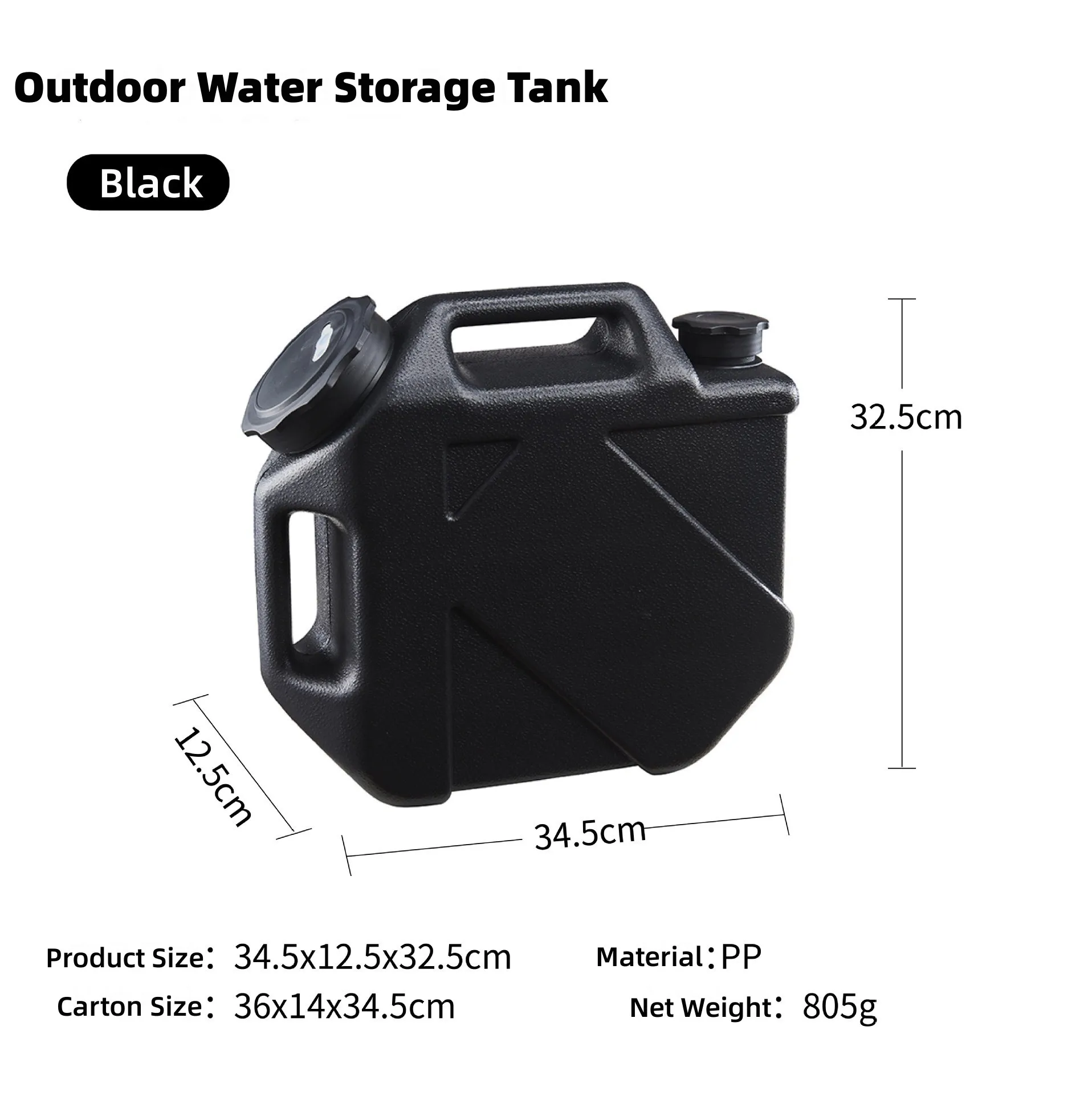 10L Large Capacity Plastic  Outdoor Water Storage Bag Water Tanks Camping Water Bucket with Tap Faucet
