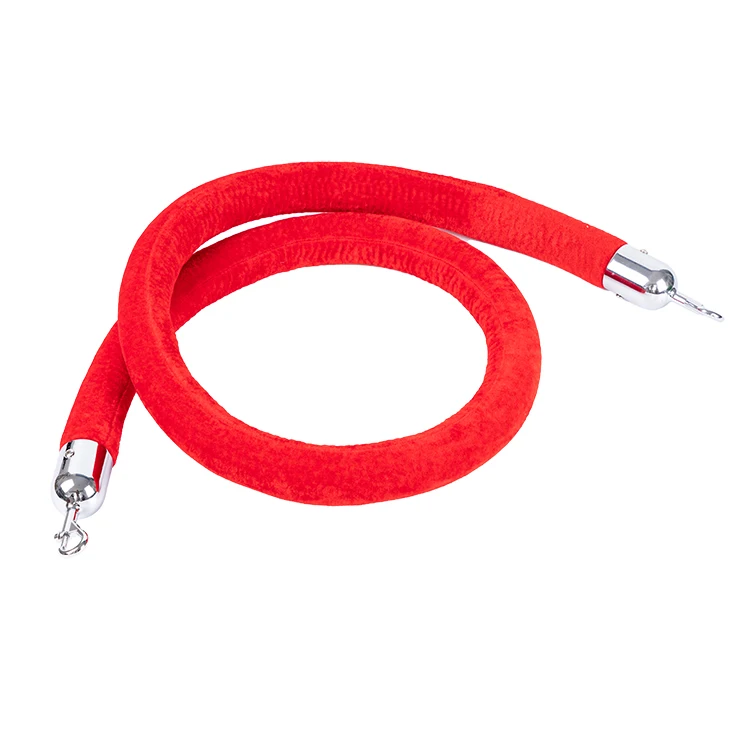 Оптовая продажа, навес из нержавеющей стали, верхняя опорная стойка для ограждения, Бархатная веревка красного цвета