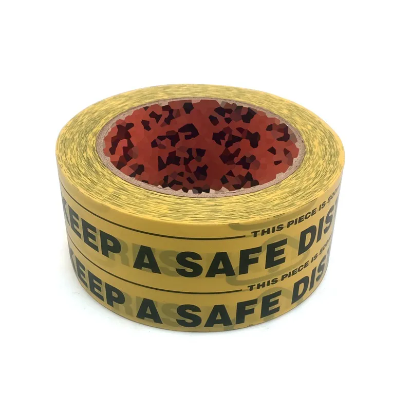Heavy duty PVC film Wear-resisting Durable  Social distance Floor PVC Hazard Marking Warning tape for Keep safety distance