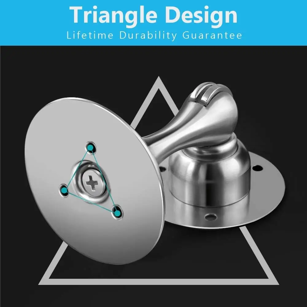 Magnetic Door Stop Stainless Steel Magnetic Door Catch 3M Double-Sided Adhesive Tape No Drilling