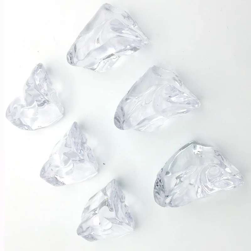 50m x32mm Factory Acrylic Beads Wholesale Large Size Ice Cube Acrylic Plastic Beads For Home Decor