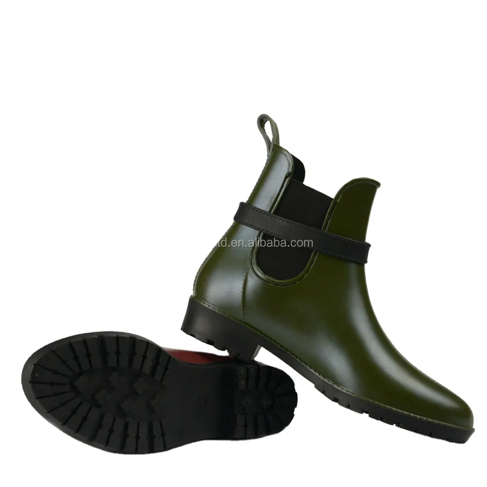 pvc fashion high heel rain boots for women
