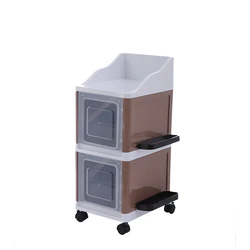 Plastic shoe cabinet with door