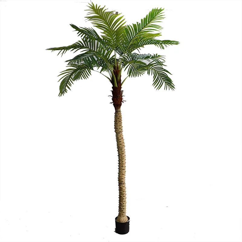 Decorative Simulation Palm Coconut Tree Plant Stand Indoor Window Landscaping Floor Decoration Ornaments Plastic with Pot