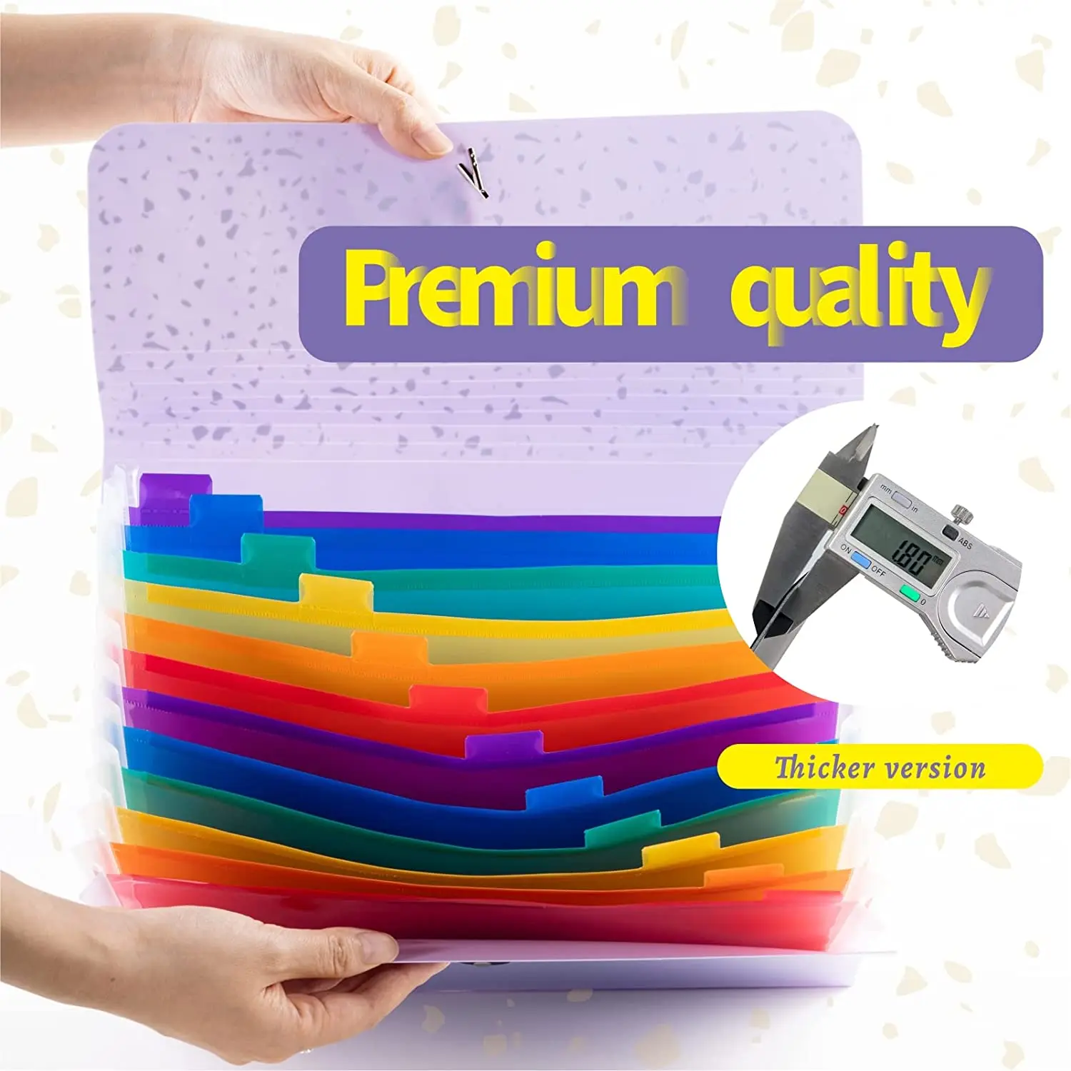 Oem Storage Box Case 13 Pocket Accordion Folder A4 Plastic Document File Bag Expanding File With Handle