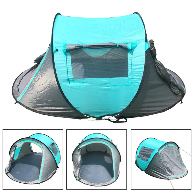 Automatic   Easy  Quick Set  Instant 3-4 Man Waterproof Pop Up Camping Tent for backpack