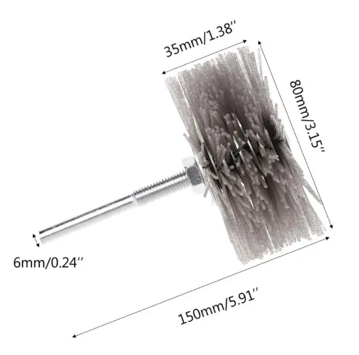 Hot Sale Deburring Abrasive Alumina Wire Brush Flower Head wood Polish Grind Buff Wheel Shank