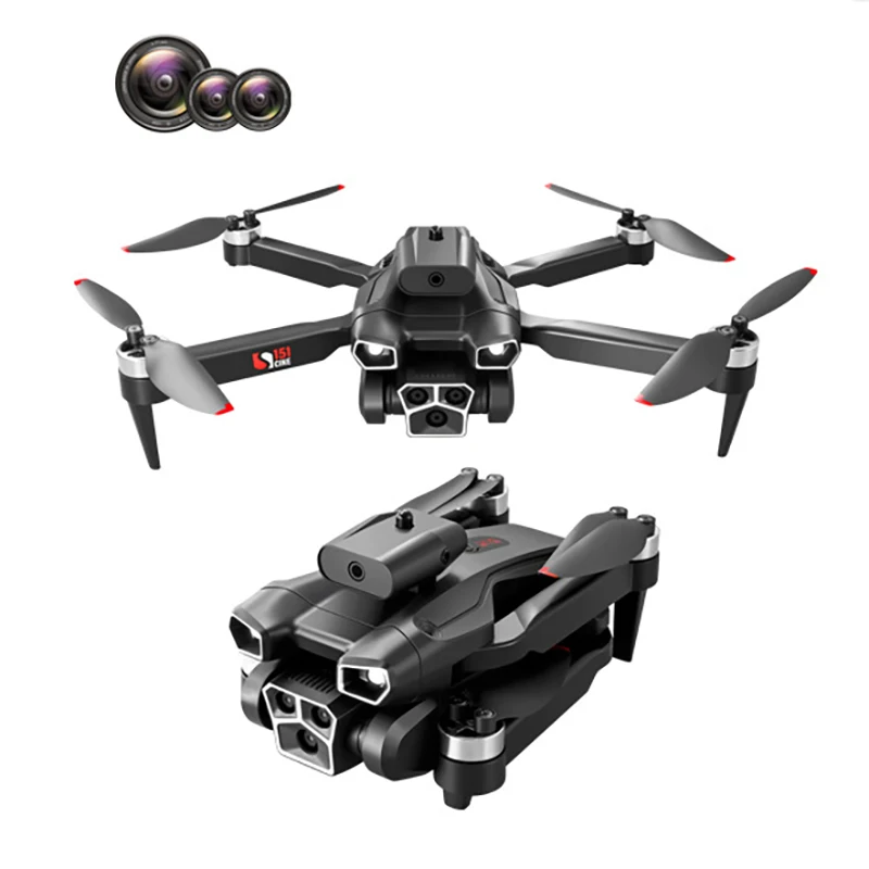 T YL S151 RC Drone Brushless With Three Camera 480P 4K Vertical Screen Shooting Obstacle Avoidance  Remote Control Quadcopter