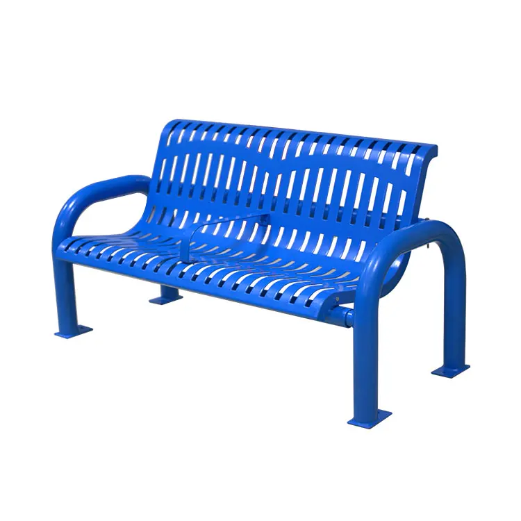  design outside urban street black 2 3 seater outdoor patio modern long metal steel garden public seating bench for