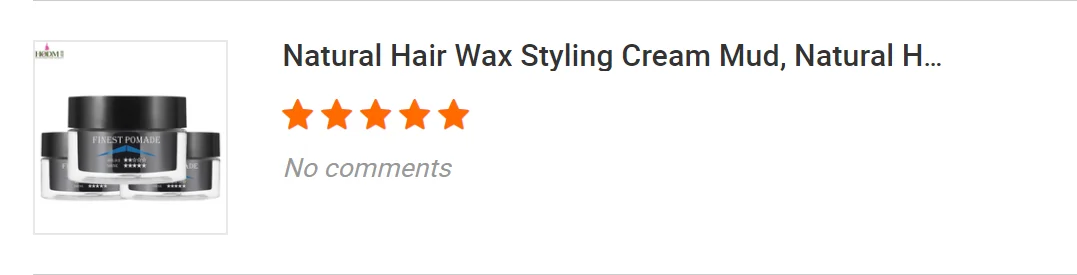 Customized Private Label Edge Control Strong Hold Hair Styling Wax Hair Pomade 80G