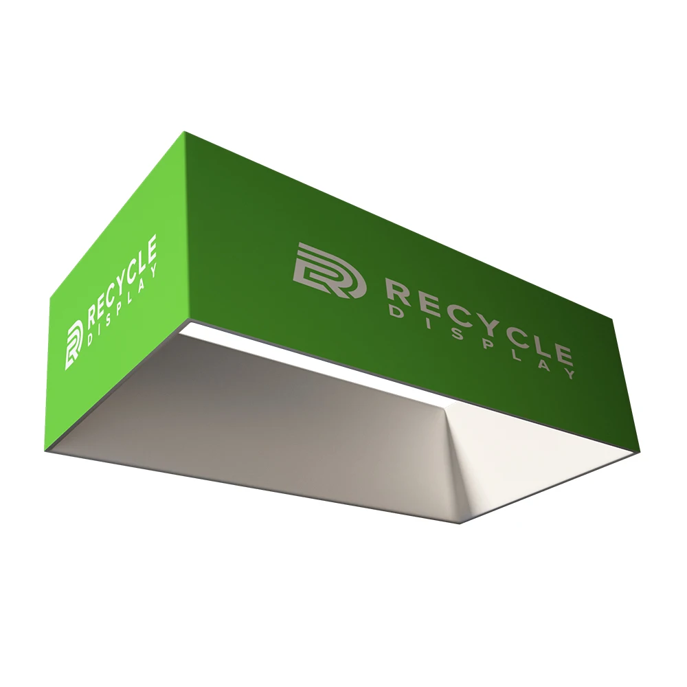 Aluminum Tube Sky Circle Fabric Hanging Banner Round Ceiling Sign For Trade Show Booth