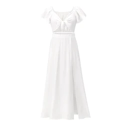 2022 spring and summer suits casual beach chiffon tops straight slit skirts fashionable new suits women dress