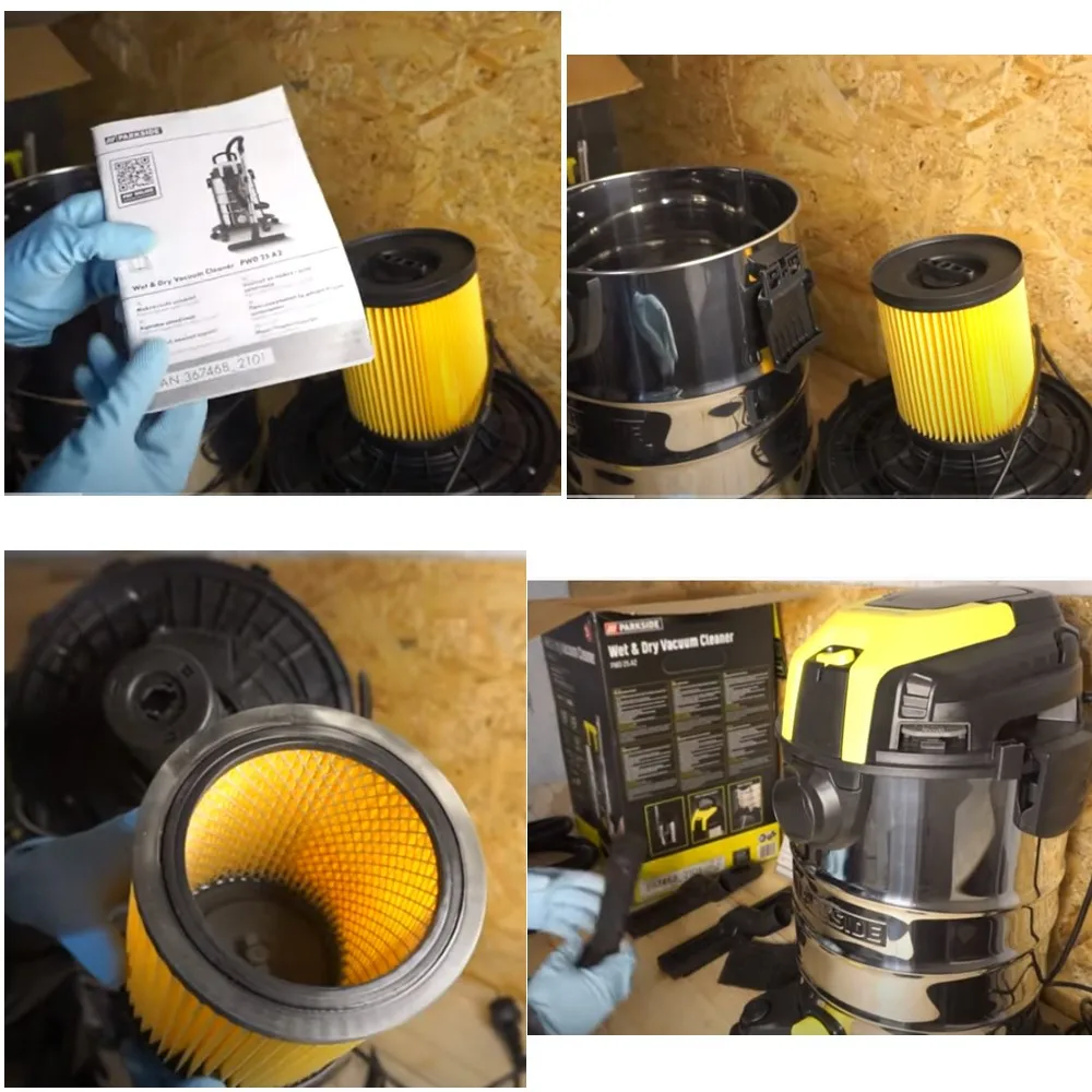 Customized Vacuum Cleaner Hepa Filter for Park side PWD 25 A2 Vacuum Parts Accessories Wet Dry Vacuum Cleaner Accessory Parts