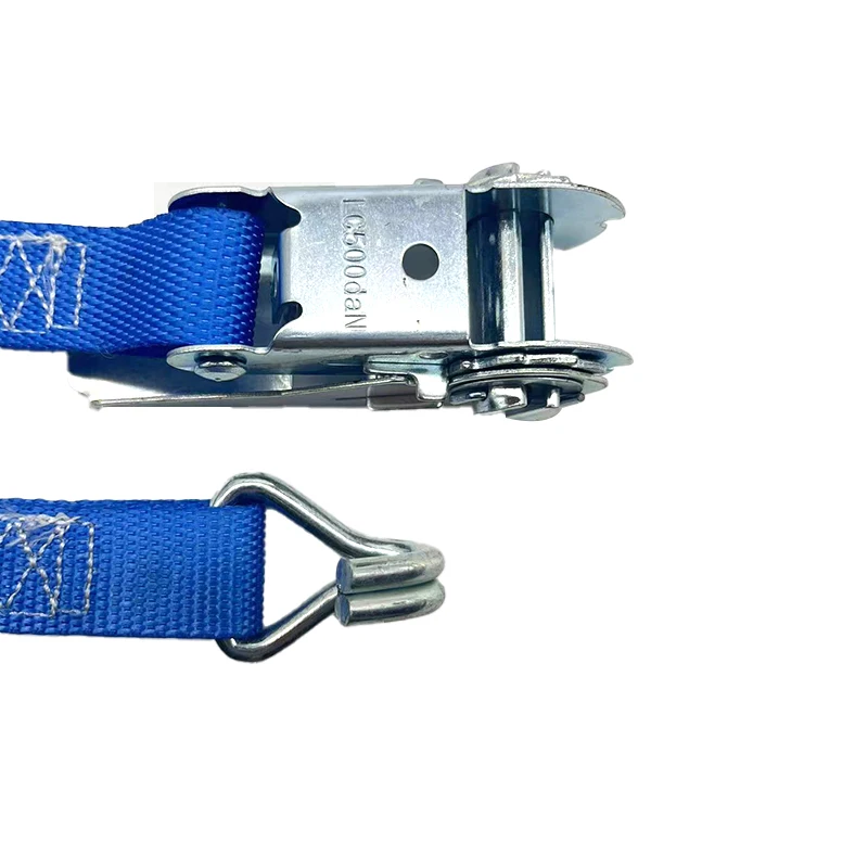 Heavy Duty 25MM 800KG 2M Cargo Lashing Belt 1 inch Motorcycle Ratchet Tie Down Straps With Double J Hook