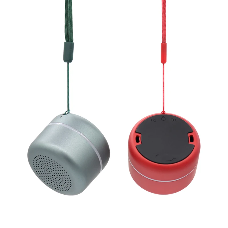 Electronic Gadgets Mini Bluetooth Speaker Portable Atmosphere LED Lights BT5.0 Bicycle Music Box Speakers with Lanyard Handsfree