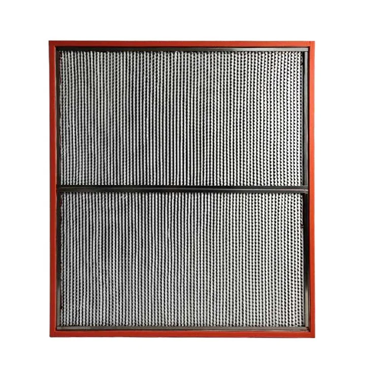 Metal Deep pleated Hepa H13 H14 Stainless Steel Glass fiber High Temperature Resistant Air Filter