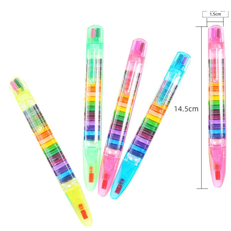 Wholesale 20 Pieces Stackable Crayons for Drawing Learning Art Class Supplies