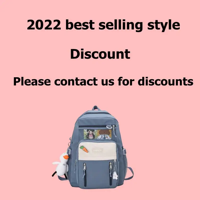 2022 new style factory hot sale canvas student school bag junior high school student school bag child girl backpack