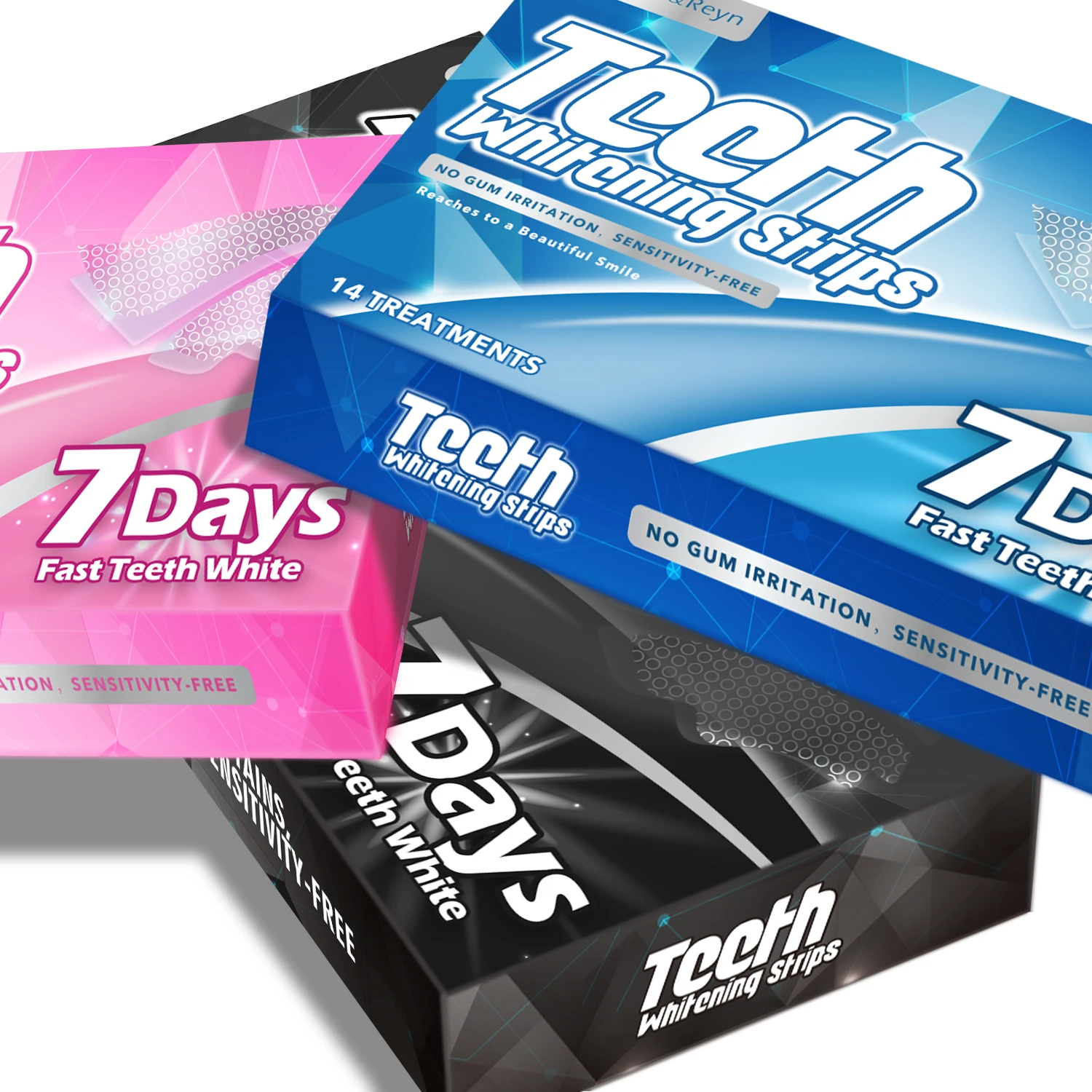 CE Approved Dental Home No Peroxide Teeth Whitening Strips For Sensitive Teeth With Custom Logo