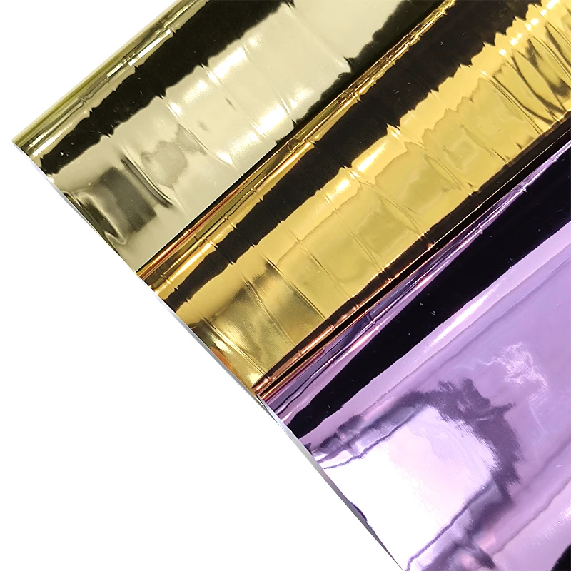 Waterproof Metallic Silver Mirror TPU Decorative Reflective Faux Leather for Making Bags/Shoes/Crafts