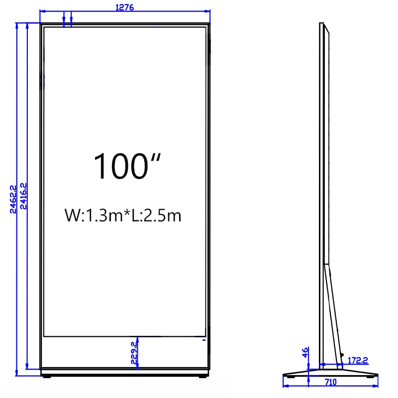 Hot Sale LCD 55 inch Totem Kiosk Touch Screen Indoor Outdoor Advertising CMS software Led Display Digital Signage and Displays