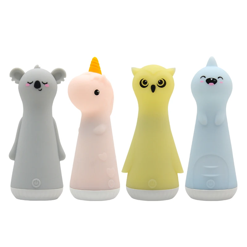 Cute Silicone Night Lamps Mini Portable Flashlight 3 Level Dimmable Nursery LED Nightlight Kids Night Light for Indoor Party