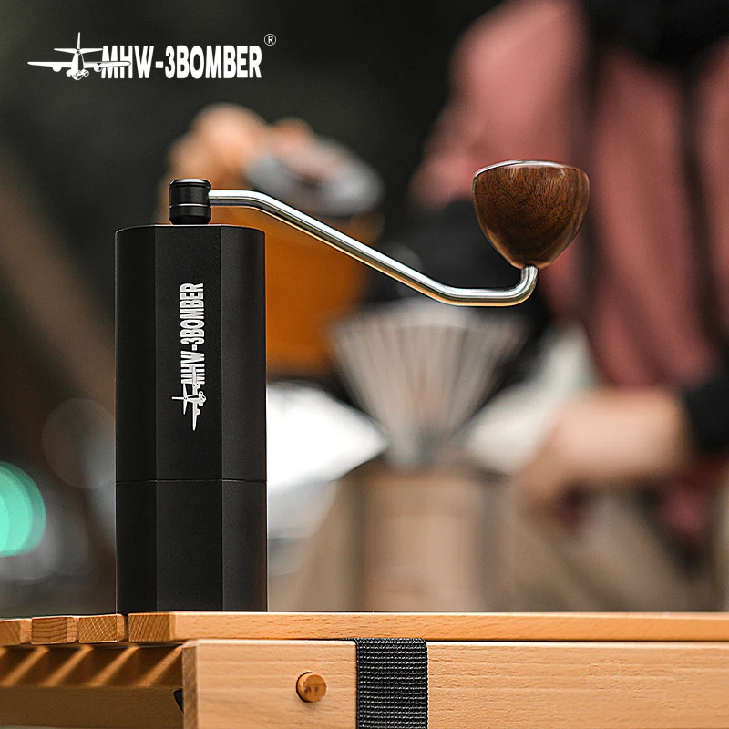 MHW-3BOMBER Adder V3 Coffee Grinder Manual 20g Best Selling Al-Alloy Vertical Pattern Body Handle Dripping Coffee Tools G5840B