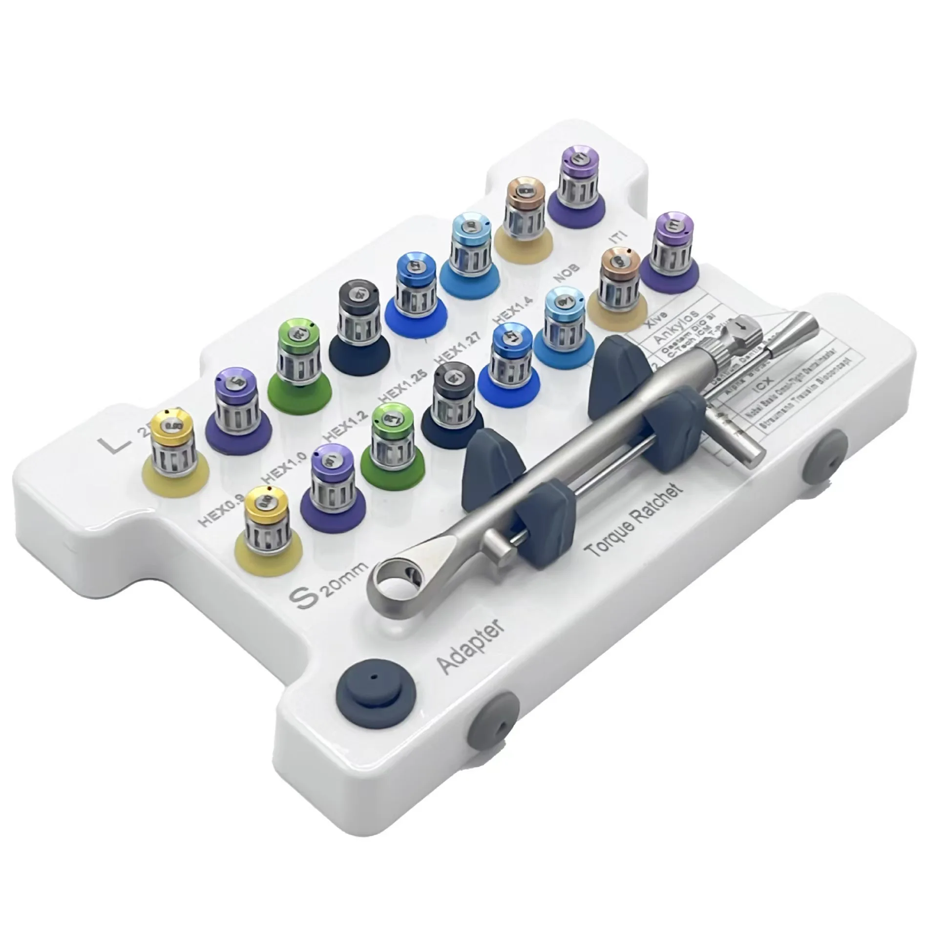 Medical Dentistry Dental Implant Restoration Box Dental Universal Restorative Tool Kit Screwdriver Torque Wrench