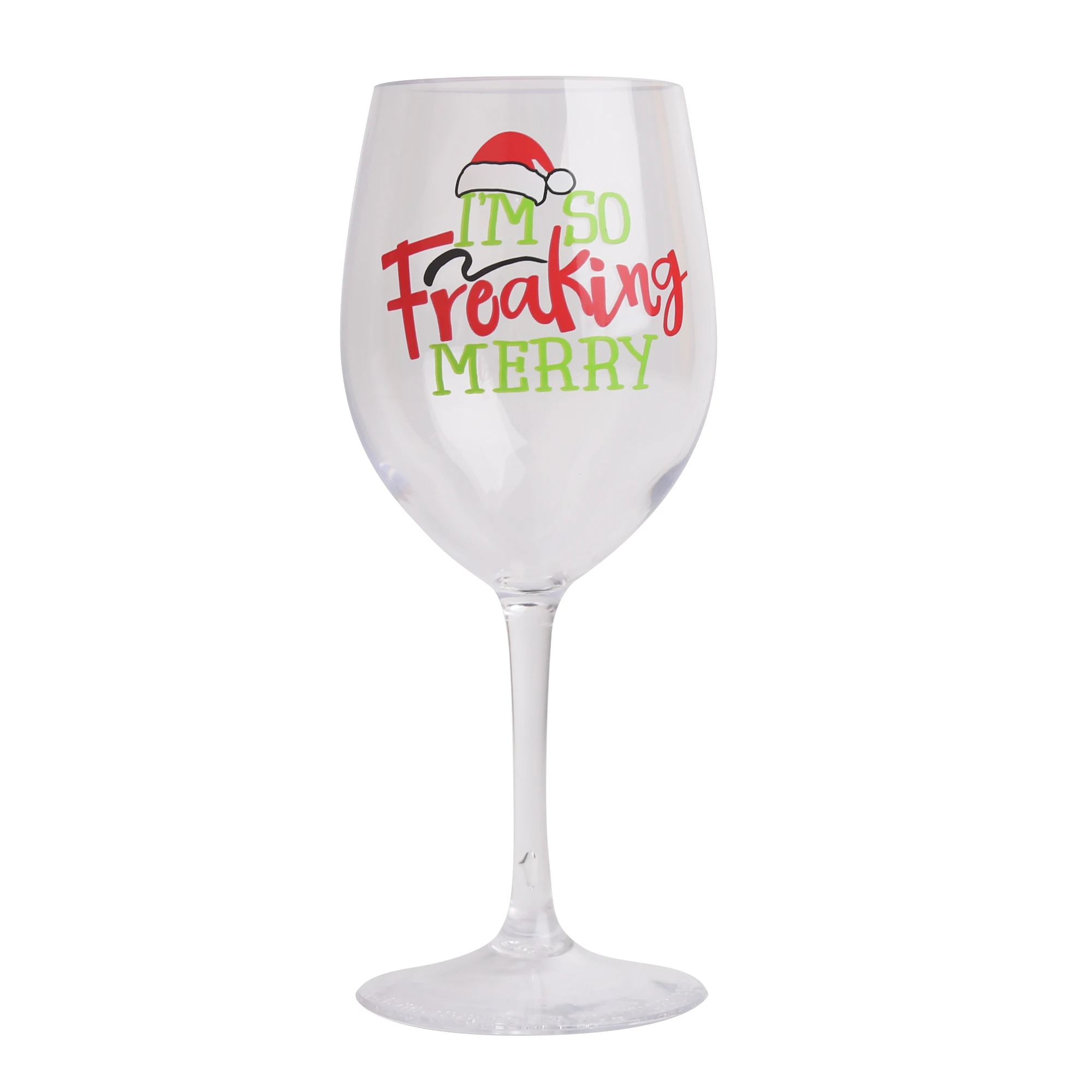 Custom 120z Elegant MERRY PP Plastic Wine Cups High Quality 12oz Champagne Coupe Goblet Beer Wine Glass