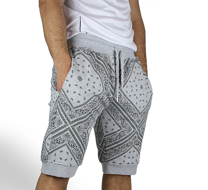 High quality jogging graphic bandana shorts