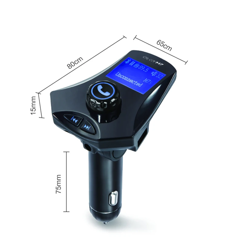 Dropshipping M7S FM Transmitter BT Car Kit Wireless MP3 Player Handsfree with LCD Display USB TF Car Charger