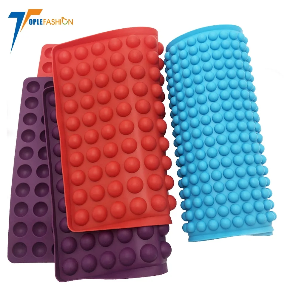 221 cavities Silicone drain pad baking mat Semi Sphere biscuit baked in Molds for Ganache Jelly Caramel Cookies Pet dog Treats