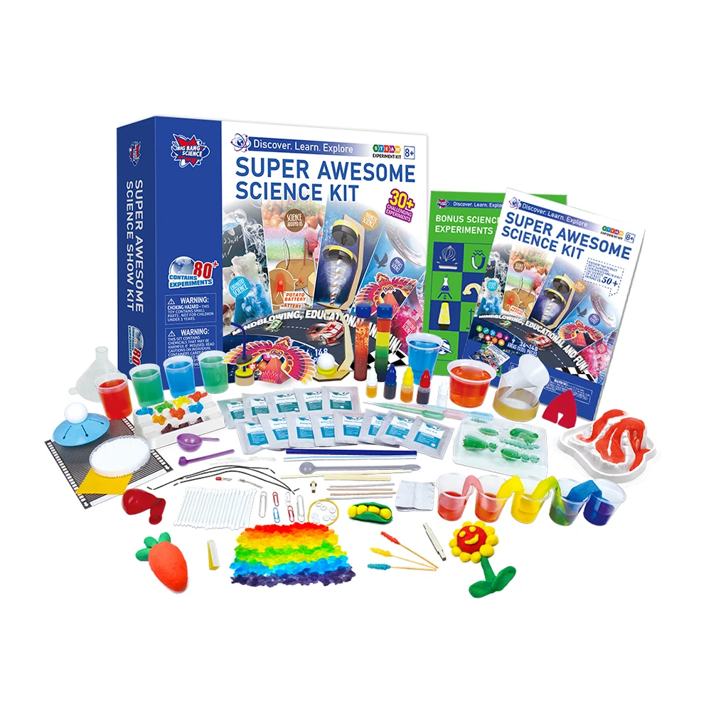 Stem Educational Toys DIY Science Experiment Toy Set Chemistry Experiments Toy Kids Super Awesome Science Kit 80+