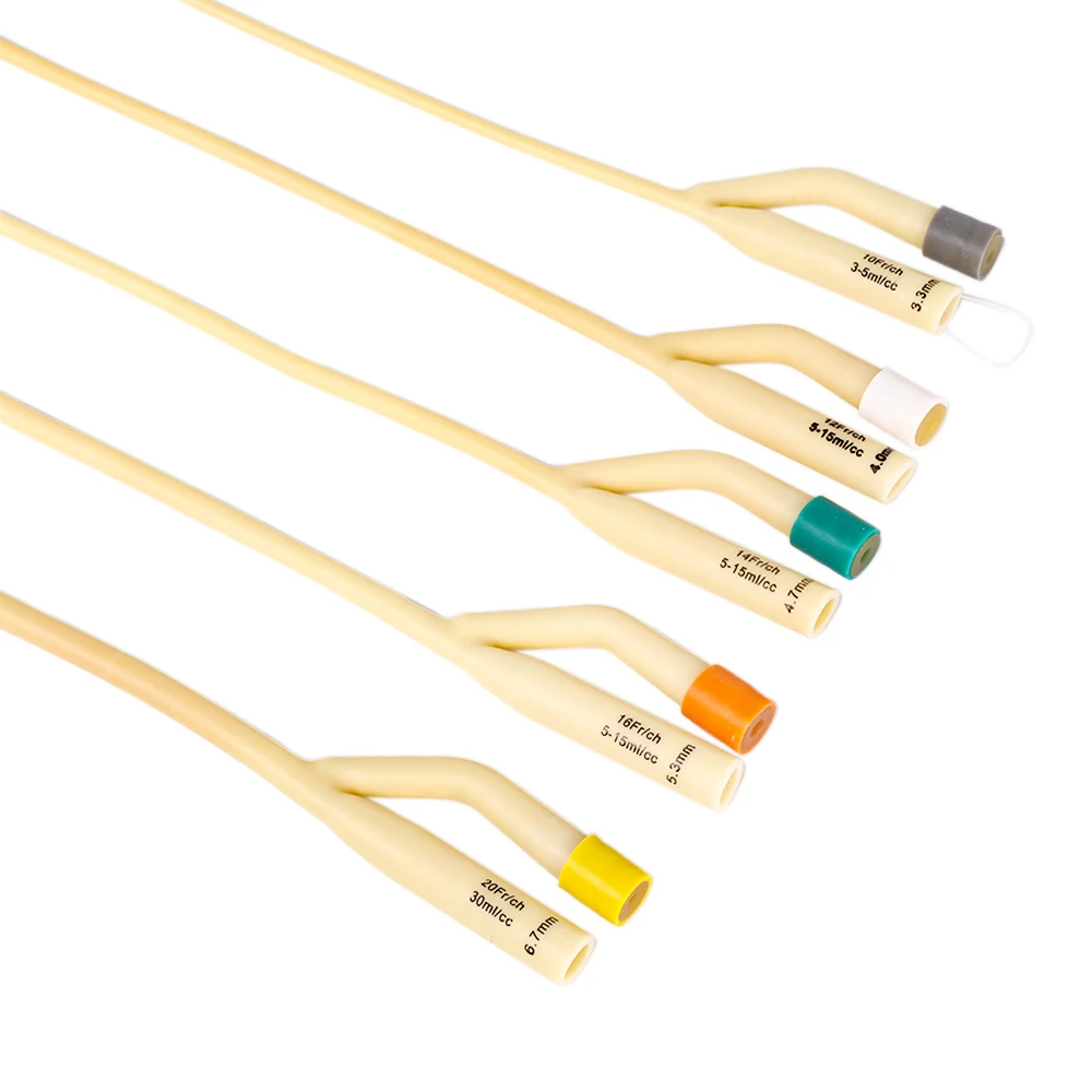 Flexible and Soft Two-Way Latex Foley Catheter with Silicone Coated for Gentle Insertion