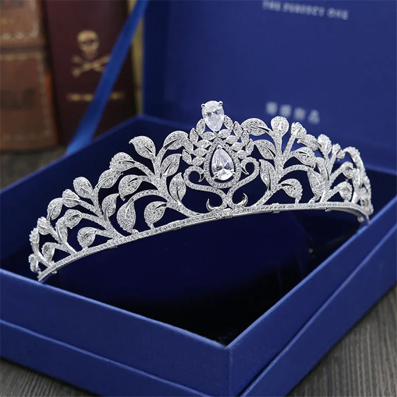 GS012 Zircon diamond vintage birthday head jewelry bridal queen tiara bride wedding pageant crowns