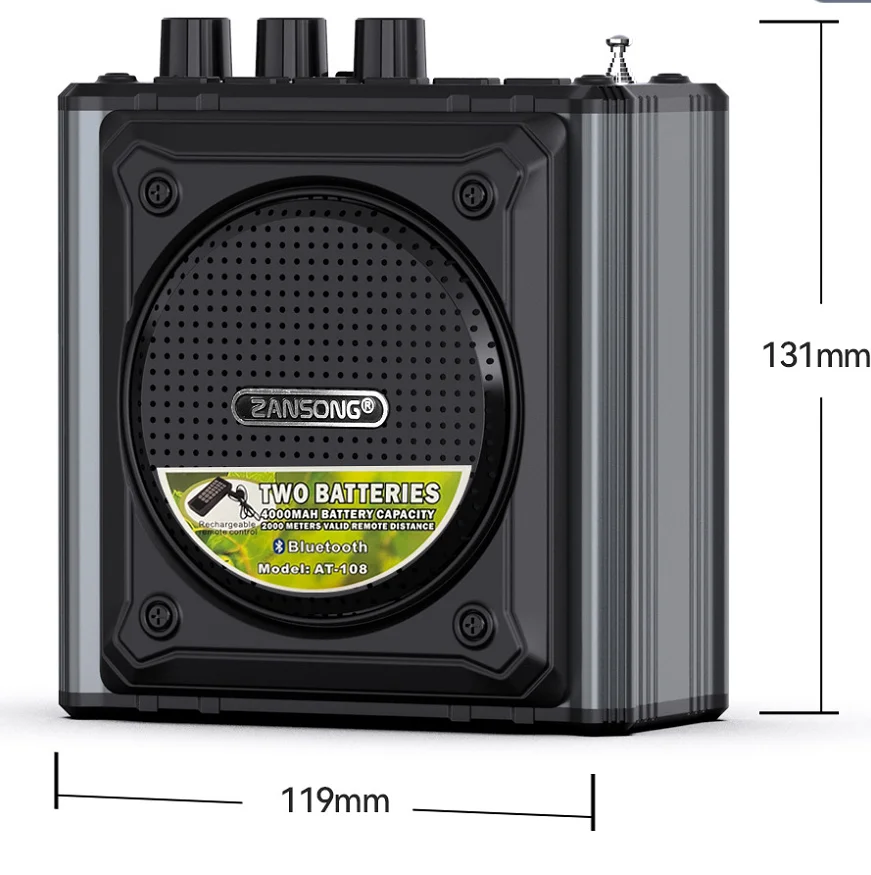 Лидер продаж мини-усилитель голоса с функцией Mp3 функция USB TF/SD карта Bluetooth пульт дистанционного управления для внешнего абонента птиц