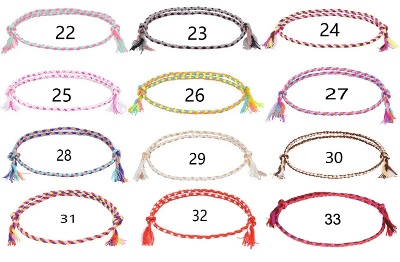 Fashion Adjustable Diy Woven Braided Rope Bracelet Unisex Hand Made Friendship Lucky String Bracelets For Women Men Jewelry Gift